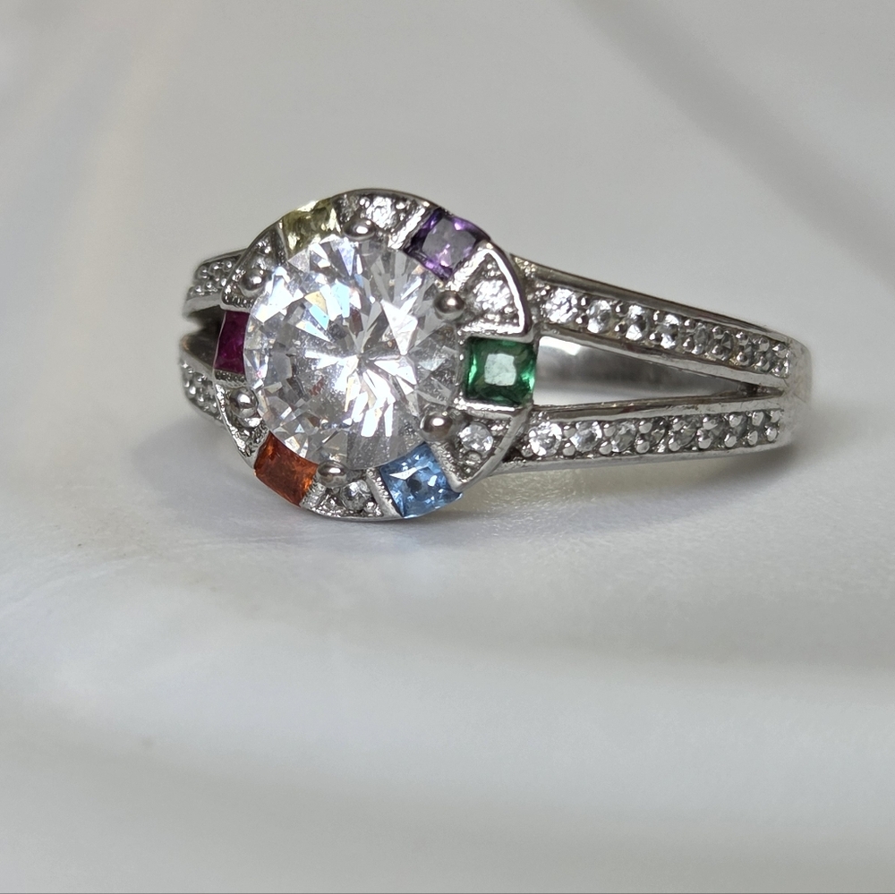 RARE✨️Rainbow 🌈 Spectrum Ring - Size 8 LGBTQ2+Pride Multicolour Charmed Aroma - Picture 5 of 14
